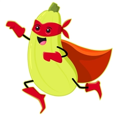 Superhero Bottle Gourd Classroom Vegetable Transparent Sticker